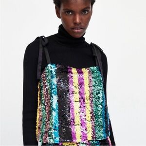 Zara sequined top size M